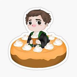 Sebastian Sallow Pumpkin Spice Doughnut Glossy Sticker