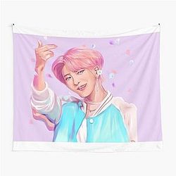 Ateez Seonghwa Aesthetic Digital Painting Tapestry