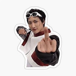 Seonghwa Flipping Off Meme Sticker