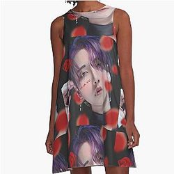 Ateez Park Seonghwa Deja Vu Fanart A Line Dress