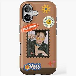 ATEEZ Seonghwa Stamp With Retro Stickers iPhone Case