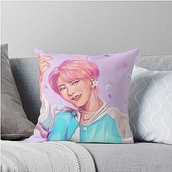 Ateez Seonghwa aesthetic digital drawing throw pillow