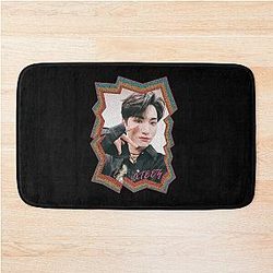 Park Seonghwa ATEEZ Seonghwa Korean Kpop Retro Oil Paint Design Bath Mat