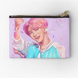 Ateez Seonghwa aesthetic digital painting drawing Zipper Pouch