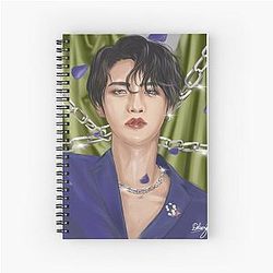 Ateez Seonghwa digital drawing Spiral Notebook