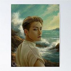 ATEEZ's Seonghwa - Wave Fan Art Poster