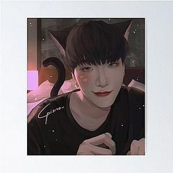 ATTEEZ Seonghwa Cat Poster