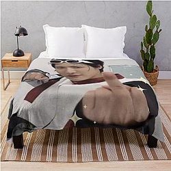 Kpop Ateez Seonghwa Funny Throw Blanket