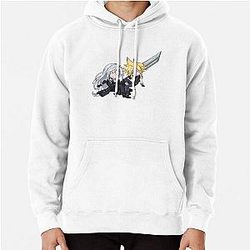 Final Fantasy Cloud and Sephiroth Chibis Pullover Hoodie