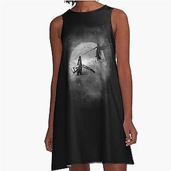Sephiroth Vs Cloud Strife F9 A-Line Dress