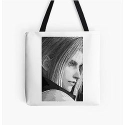 Posterized Sephiroth Green Eyes Tote Bag