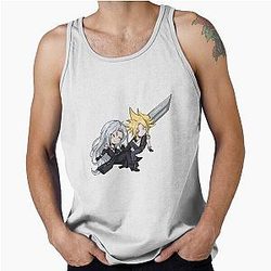 Final Fantasy Cloud and Sephiroth Chibis Tank Top