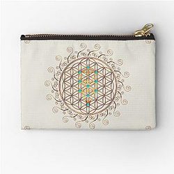 Flower of life Tree Sephiroth Sacred Geometry Zipper Pouch