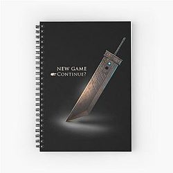 Cloud Strife's Sword in Final Fantasy VII, A Retro Gamer's Sephiroth Spiral Notebook
