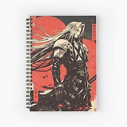 Sephiroth Warned Vintage Spiral Notebook