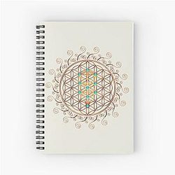 Flower of life Tree of life Sephiroth Sacred Geometry Spiral Notebook