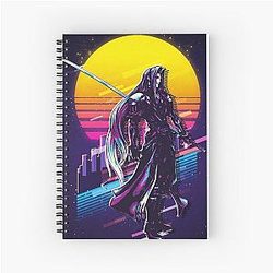 Retro Sephiroth Winged Angel Spiral Notebook