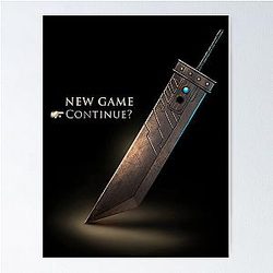 Cloud Strife's Sword from Final Fantasy VII: A Retro Gamer's Poster for a New Game Featuring Sephiroth