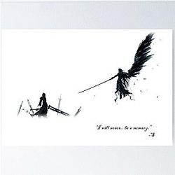 Sephiroth vs Cloud Final Fantasy Poster
