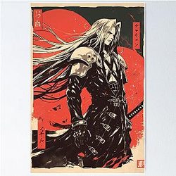 Sephiroth Warned Vintage Poster