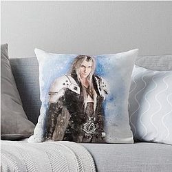 Sephiroth Watercolor Throw Pillow