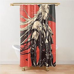 Shiroth Warned Poster Shower Curtain