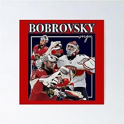 Sergei Bobrovsky Retro Poster