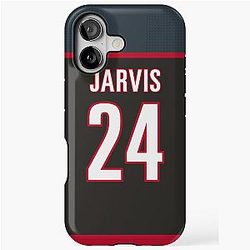 Carolina Hurricanes Seth Jarvis Home Jersey Back Phone Case Tough Case