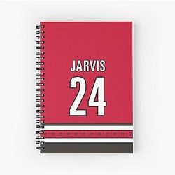 Carolina Hurricanes Seth Jarvis Alternate Spiral Notebook