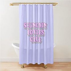 Seungmin Lovers Club Typography Design Shower Curtain