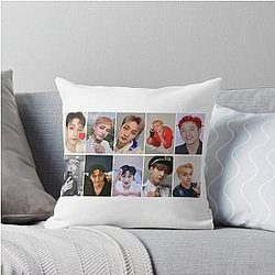 Stray Kids, Skz, Felix, Bang Chan, Lee Know, Changbin, I.N, Seungmin, Han, Minho, Jeongin Photo Throw Pillow