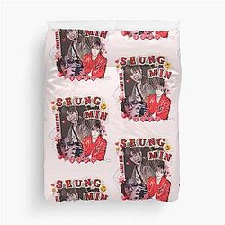 Seungmin Stray Kid Collage Art Duvet Cover
