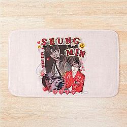 Seungmin Stray Kids Collage Art Bath Mat