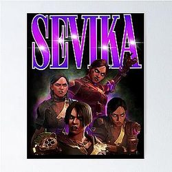 Sevika arcane character 90s t-shirt Poster
