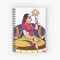 Lord's Gopika Sevika or lady servants in Indian mythology Spiral Notebook