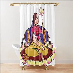 Lord's Gopika or lady servants in Indian mythology Shower Curtain
