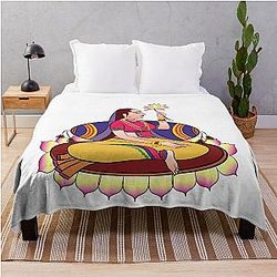 Lord's Gopika or Servants in Indian mythology Throw Blanket