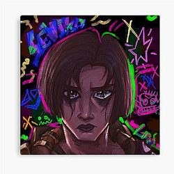 Graffitied Canvas Print