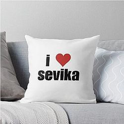 i love Sevika Throw Pillow