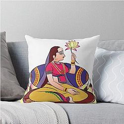Lord's Gopika or Lady Servants in Indian Mythology Throw Pillow