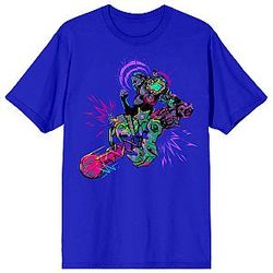 Arcane Neon Adult Royal Blue Crew Neck Short Sleeve T-Shirt