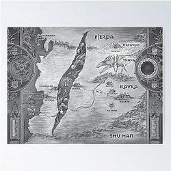 Shadow and Bone Map Poster