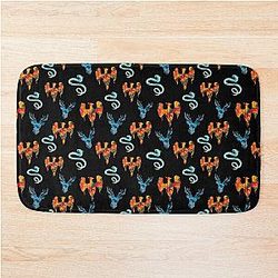 Shadow and Bone Stag Dragon Firebird Pattern - Grishaverse - Leigh Bardugo Bath Mat