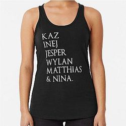 Shadow and Bone Six of Crows Name Racerback Tank Top