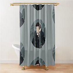 the darkling shadow and bone circle outline shower curtain