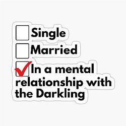 Shadow and Bone - In a mental relationship with the darkling Sticker