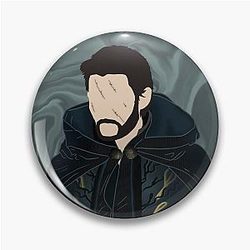 The Darkling Shadow and Bone Circle Outline Pin.