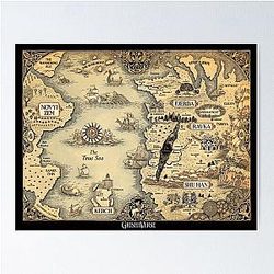 Colored Grishaverse Map (Shadow and Bone) Poster