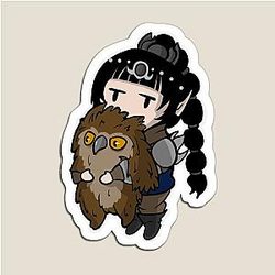 Cute Shadowheart with Owl Bear Baldurs Gate 3 DND Magnet