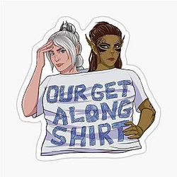 Shadowheart La'zel Get Along Shirt Sticker
